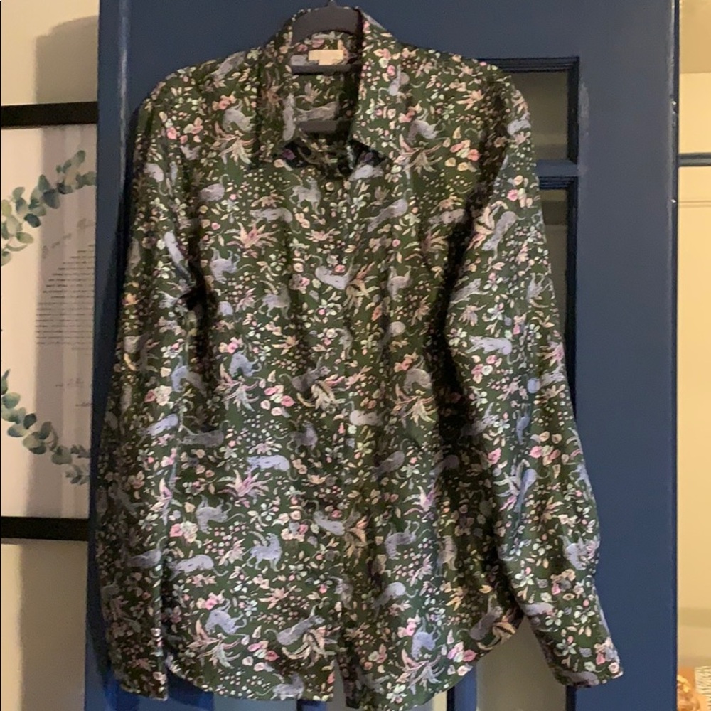 J. Crew Collection printed blouse